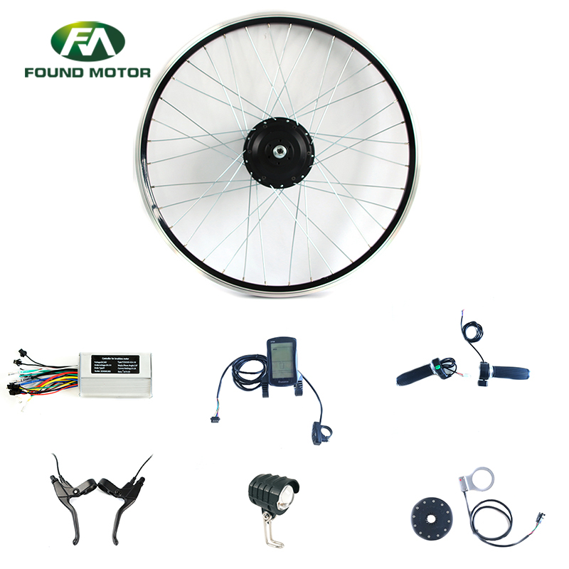 48V 350W BLDC Geared Motor Electric Bike Conversion Kit with Optional Brake Lever