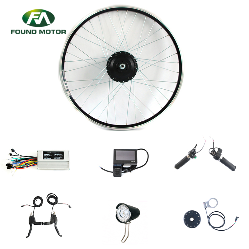 48V 500W BLDC Geared Motor Electric Bike Conversion Kit with Normal Connectors