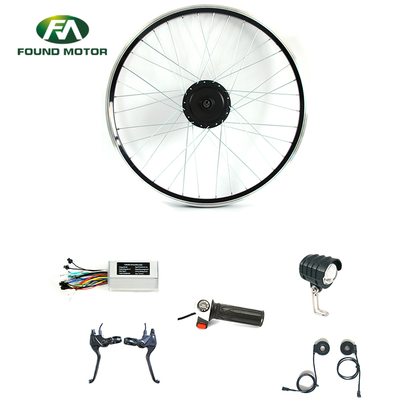 26'' 48V 350W Electric Bike Conversion Kit with Battery Indicate Throttle Electric Bike Accessories