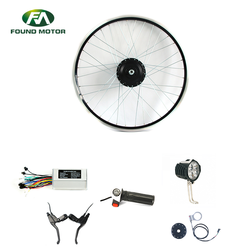 48V 500W Electric bike Kit 24'' Bicycle Conversion Kit with BLDC Geared Motor