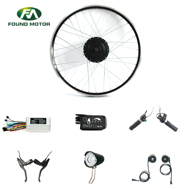 26'' 48V 500W Electric Bike Conversion Kits E-Bike BLDC Motor Kit with Optional LED/LCD Display