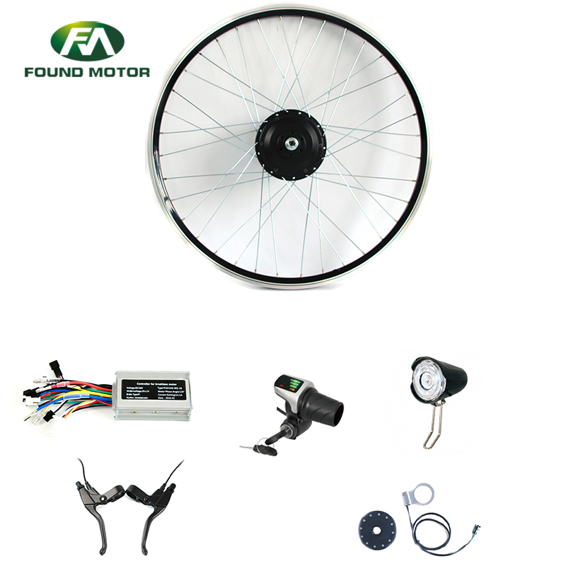 Electric bike conversion kit with 36V 350W BLDC geared motor wheel 16