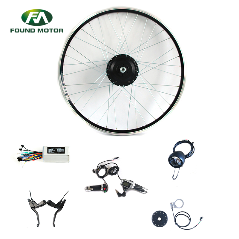 26'' 48V 350W BLDC Geared Motor Kit Electric Bike Bicycle Converison Kit with Power Display Throttle