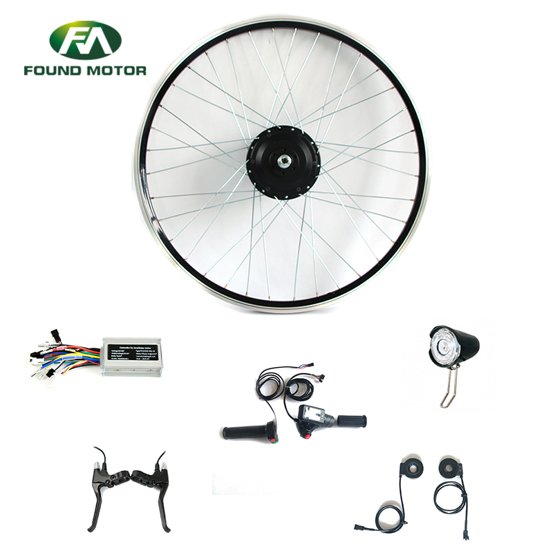 36V 350W BLDC geared Motor Electric Bike Conversion Kit with optional light 