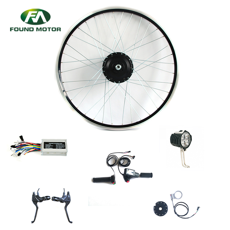 Electric bike conversion kit with 36V 350W BLDC geared motor wheel 22