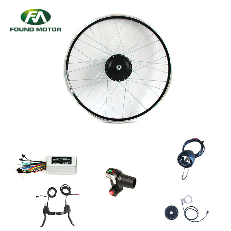 48V 350W BLDC Geared Motor Electric Bike Conversion Kit with Optional Battery Indicate Throttle