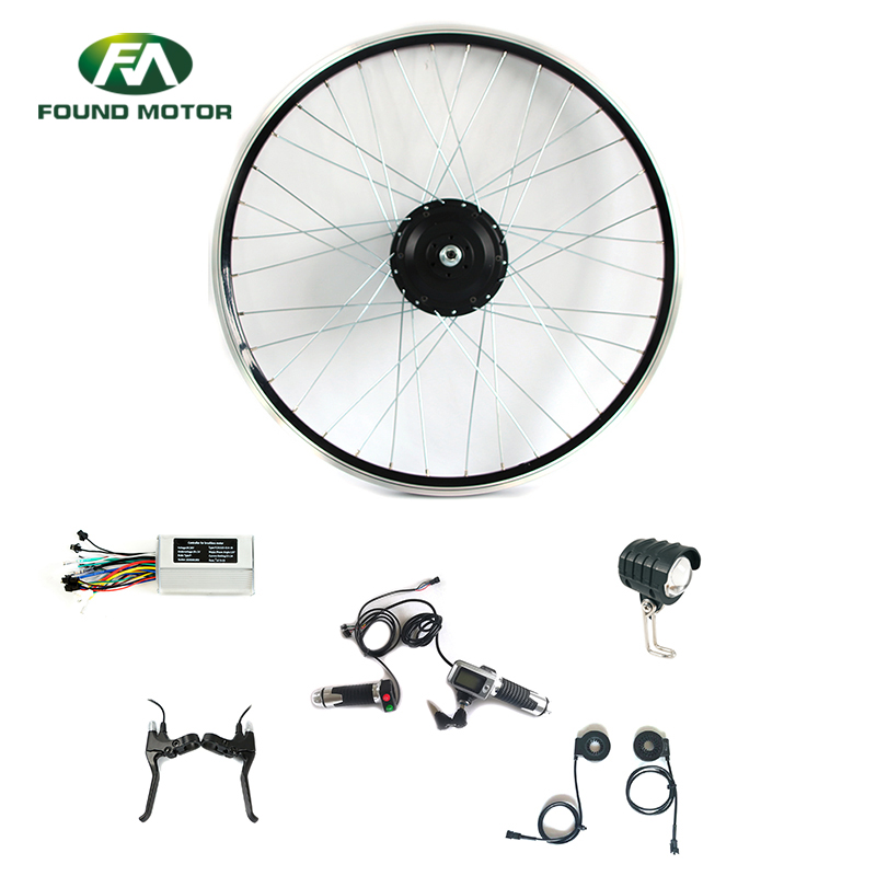 22'' 48V 350W Electric Bike BLDC Geared Motor Conversion Kit Electric Bicycle kit with Power Dispaly Throttle