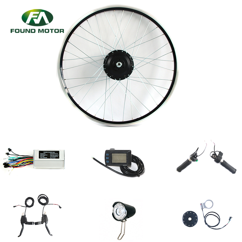 48V 350W BLDC Geared Motor Electric Bike Conversion Kit with Normal Connectors