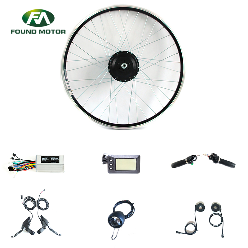 48V 350W Electric Bike Conversion Kit with Optional Brake Lever