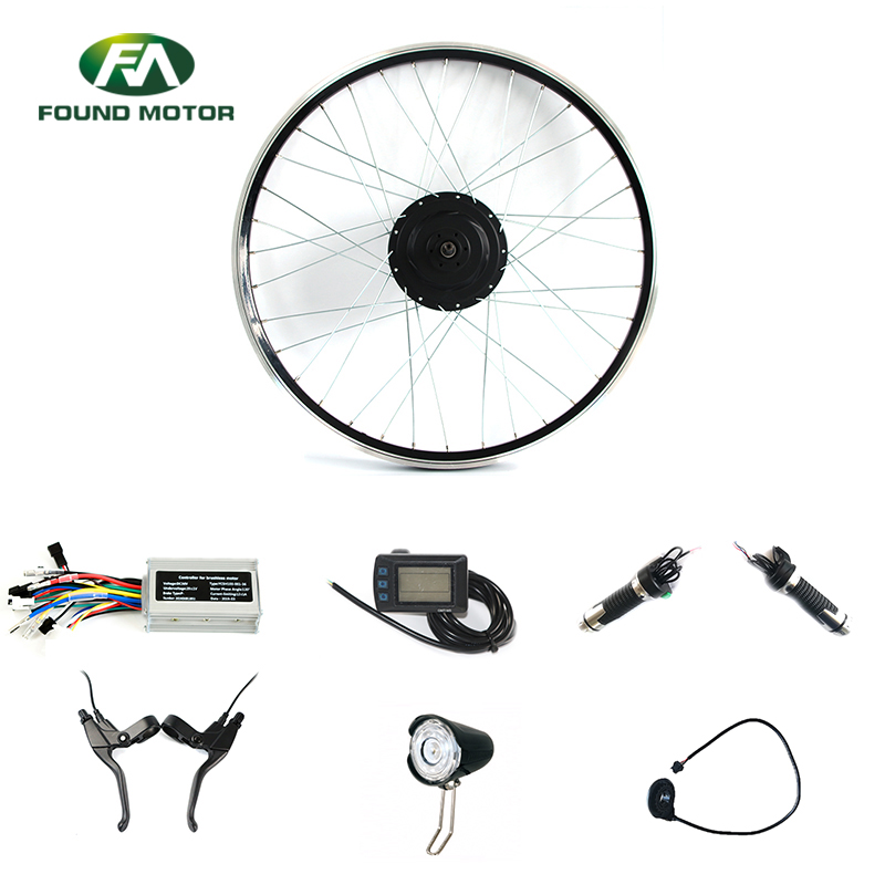 Electric bike conversion kit with 36V 350W BLDC geared motor wheel 26