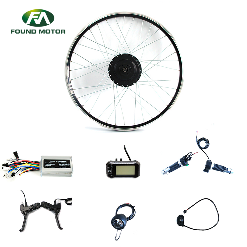 52V 500W BLDC geared Motor Electric Bike Conversion Kit with G51 LED/LCD display for electric bike 