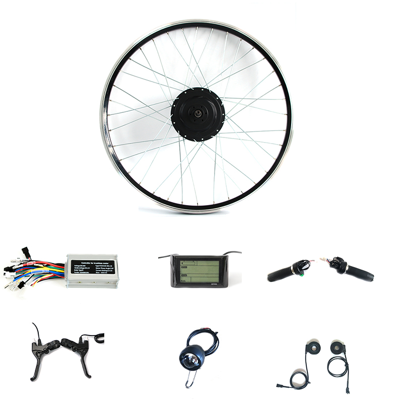 52V 500W BLDC geared Motor Electric Bike Conversion Kit with SW900 LED/LCD display for electric bike 