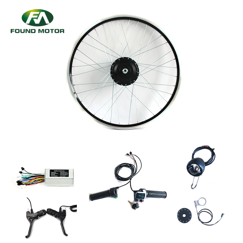 48V 500W BLDC Geared Motor Electric Bike Conversion Kit with Optional LCD/LED Display