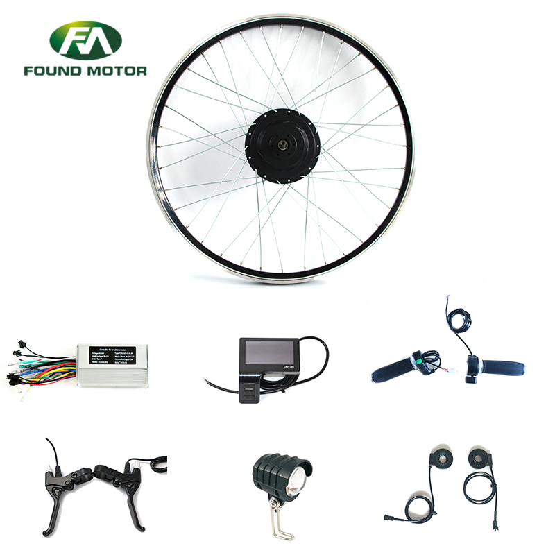 20'' 48V 350W BLDC Geared Hub Motor Electric Bike Conversion Kit with Optional Brake Lever