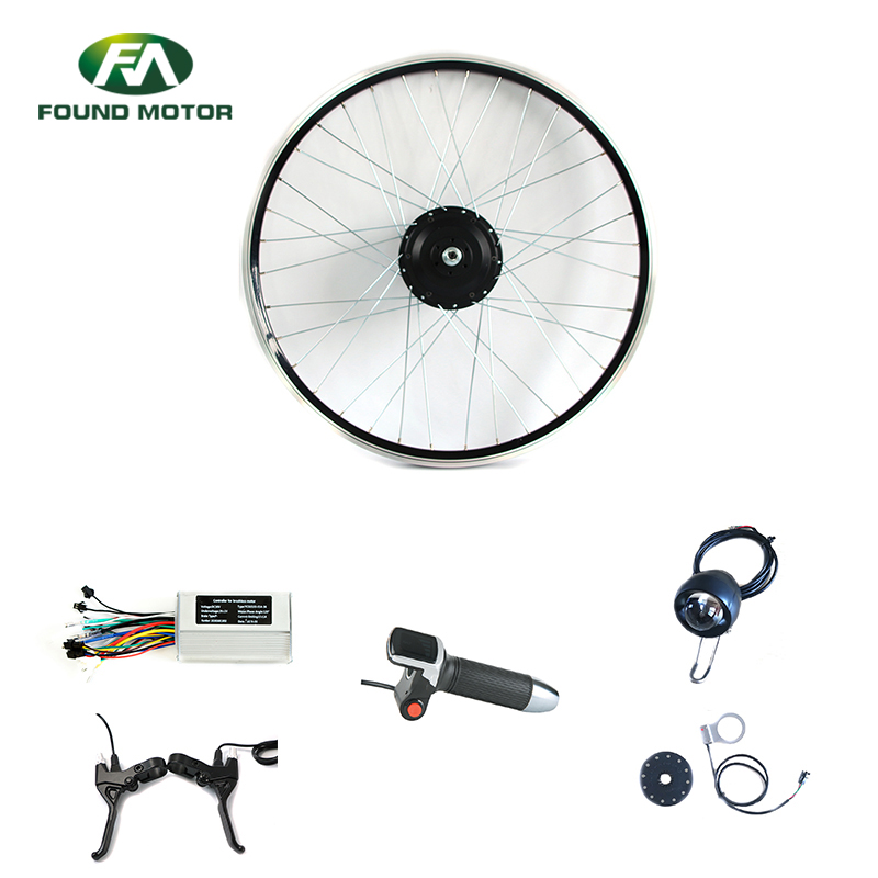 48V 500W BLDC Geared Motor Electric Bike Conversion Kit with Optional Battery Indicate Throttle