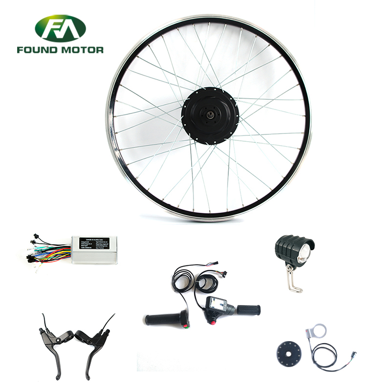 48V 350W BLDC geared Motor Electric Bike Conversion Kit with optional light for electric bicycle