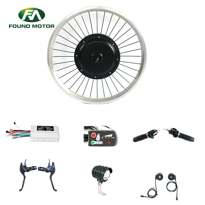 24'' 48V 750W BLDC Geared Motor Electric Bike Conversion Kit with Optional Brake Lever