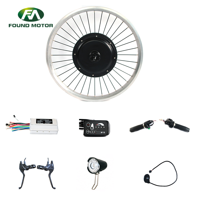 48V 750W BLDC Geared Motor Electric Bike Conversion Kit with Optional Front Light