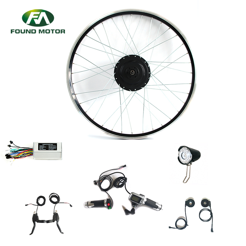 26'' 48V 500W Power Display Throttle kit Electric Bike Conversion Kit with BLDC Geared Motor